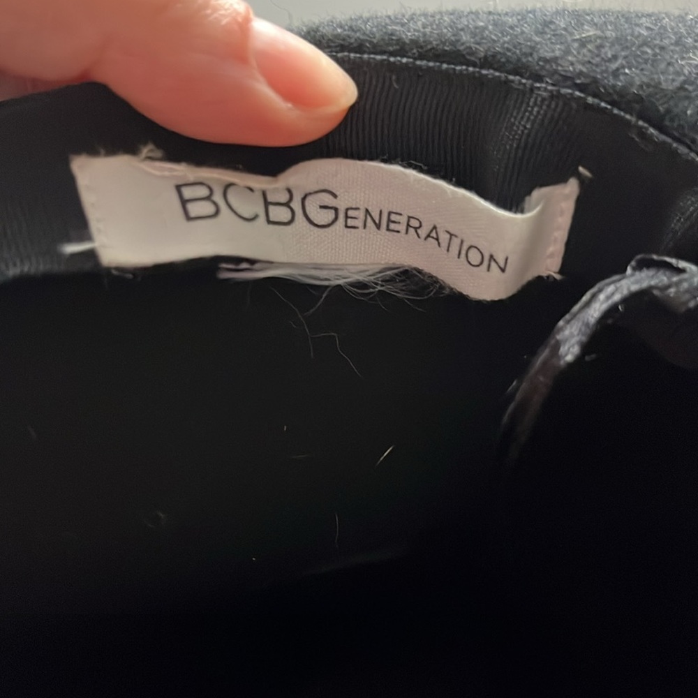 BCBG Wide Brim Wool Hat in Black - Picture 3 of 3